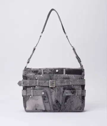 [ GRANCY ] 클레이지 레이어드 데님 팬츠 디자인 숄더백