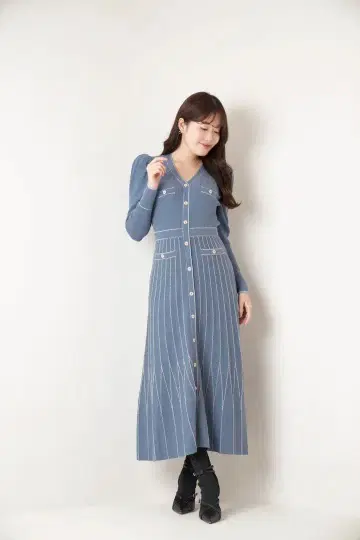 herlipto Suite Room Knit Long Dress