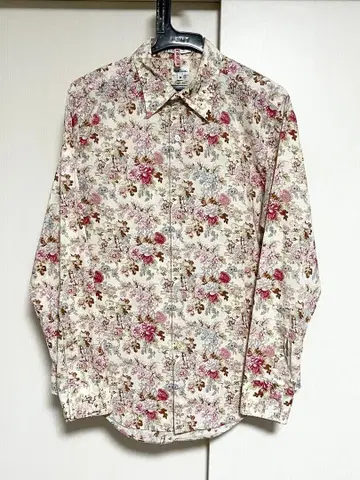 새상품급 Paul Smith M 꽃무늬 셔츠 플라워 베이지