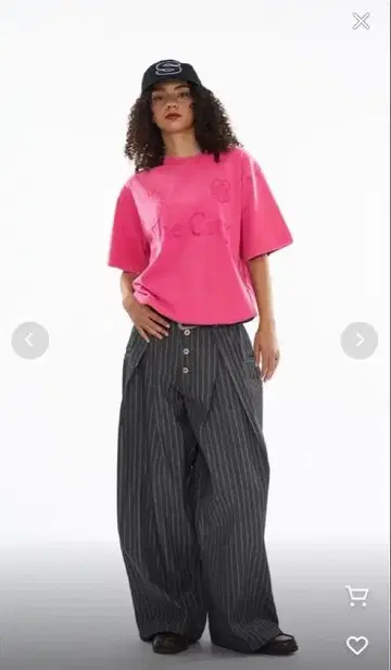 스트라이프 와이드 팬츠 wishforever