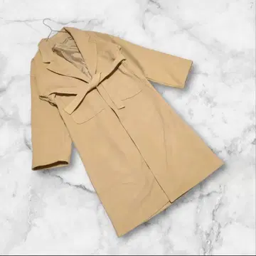 미사용 [아프레트로] (F) 가운 코트 롱 코트 아우터 베이지 계열