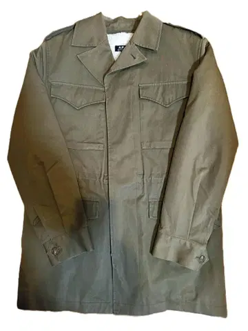 A.P.C 밀리터리 자켓 올리브 그린 보아 라이닝