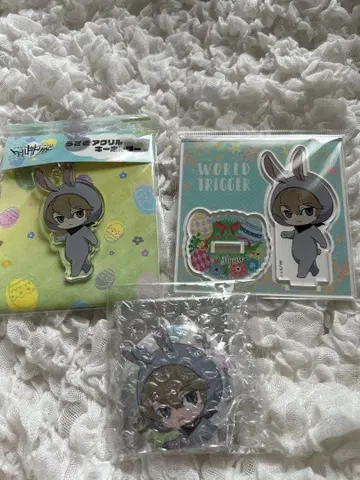 월드 트리거 아크릴 키링 부활절 3종 세트