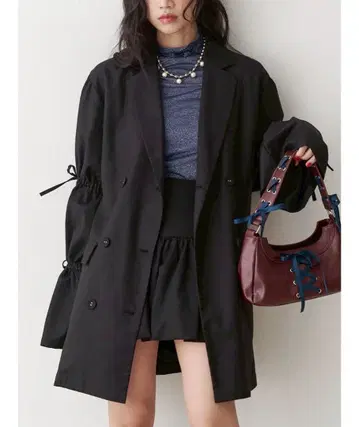 jouetie 리본 슬리브 자켓 미니 원피스