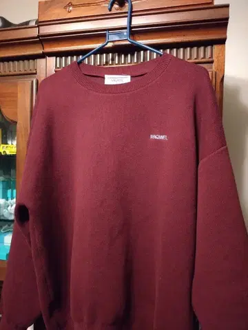 MAQIWEL 버건디 맨투맨 FREE 사이즈