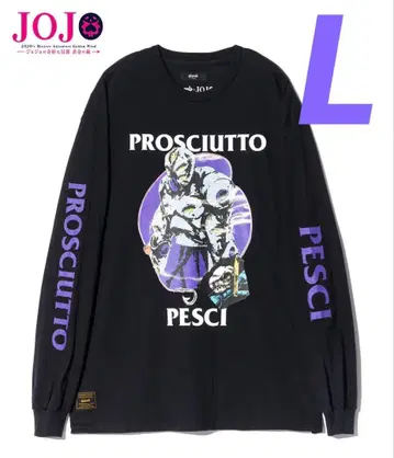 glamb 그램 죠죠 프로슈토&페시 스탠드 롱t 블랙