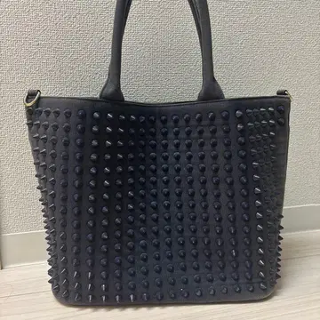 DIAVEL 스터드 토트백 블루 2way 숄더백 하라주쿠 스타일 개성