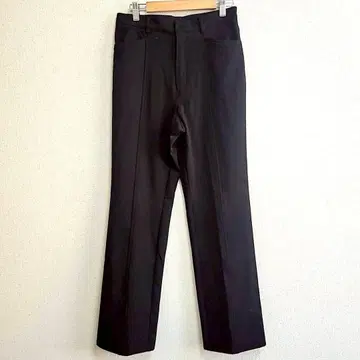 충전 슬랙스 팬츠 블랙 11 속기모 하의 센터 프레스 후크