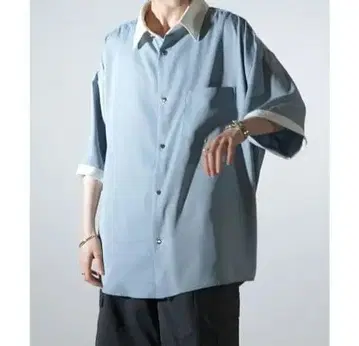 Confirm 네이비 택 포함 반팔 셔츠 sizeF/그레이