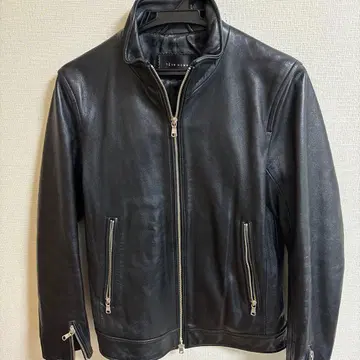 TETE HOMME 블랙 가죽 라이더스