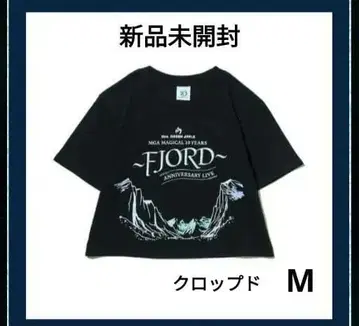 미세스 피오르 로고T셔츠 블랙 크롭 여성용