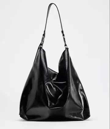 ZARA 블랙 토트백 파우치 포함 리버서블 2way