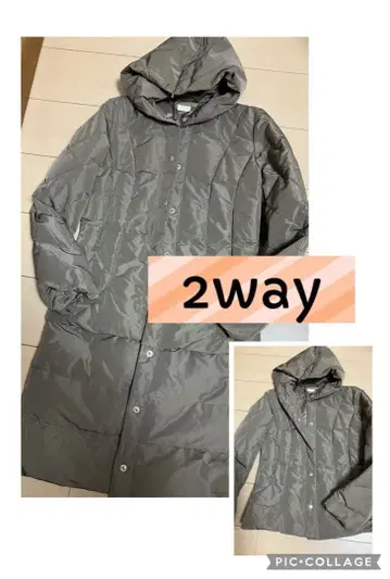 Muse Rush 2way 롱 다운 코트 숏 다운 자켓 M