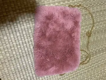 핑크 퍼 숄더백