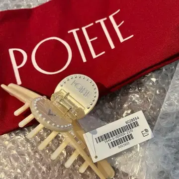 POTETE 헤어 클립 아이보리 파우치 포함 0245