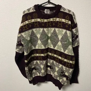 John Henry 다이아몬드 패턴 니트 스웨터