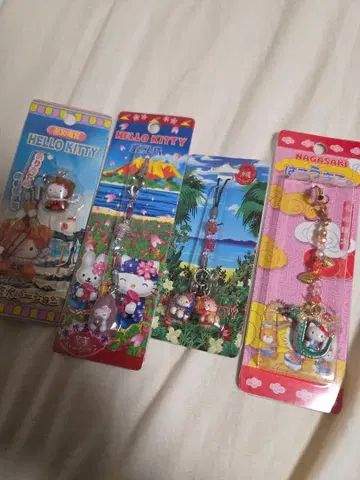 헬로키티 스트랩 4개 세트 고토치 키티 gotouchi kitty