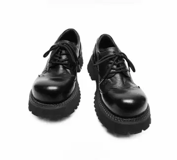 DG Studios 블랙 레더 옥스퍼드 신발 29.5cm
