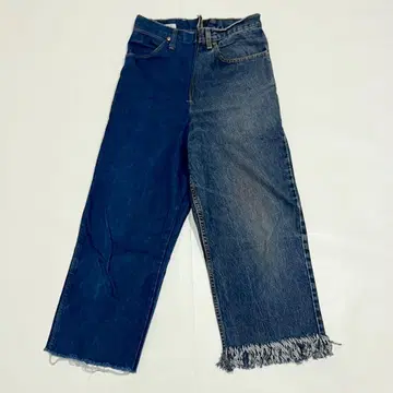 77Circa 리바이스 리메이크 데님 프린지 투톤 컬러 하나뿐인 아이템