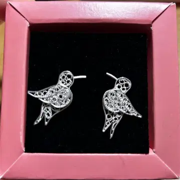 필리그라나 귀걸이, 벌새 실버