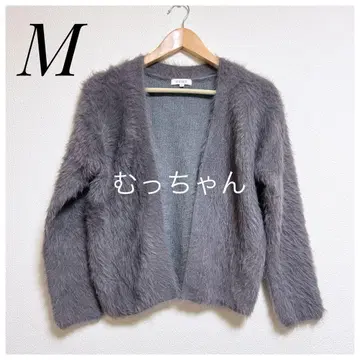 [ 새상품급 ] PLST 플라스테 페더 얀 가디건 M 그레이