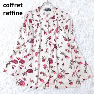 코플레 라피네 니트 긴팔 풀오버 겉옷 장미 올 패턴 고급