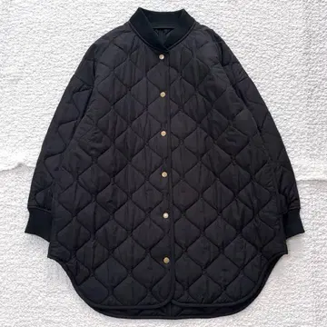 SETENS 세텐스 퀼팅 자켓 코트 블루종 블랙 미들 기장