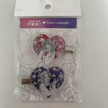 이토 준지 산리오 콜라보 갸루 토미에 아크릴 헤어 클립 세트