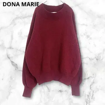 도나 마리 버건디 니트 긴팔 스웨터 M 심플 무지 가을/겨울