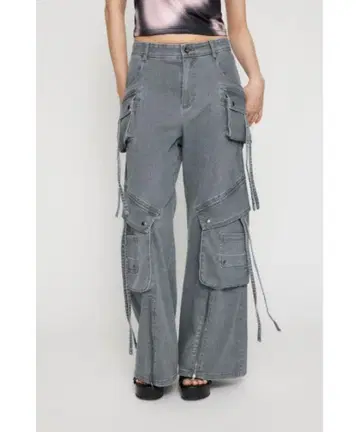 LAGUA GEM 와이드 플레어 카고 팬츠