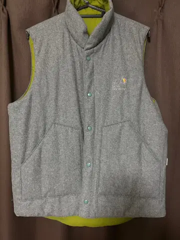 리버서블 다운 베스트 그레이 그린 go slow caravan