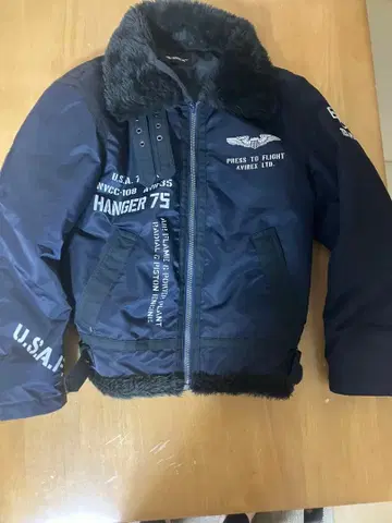 AVIREX 네이비 밀리터리 자켓