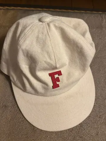 화이트 F 자수 야구 모자
