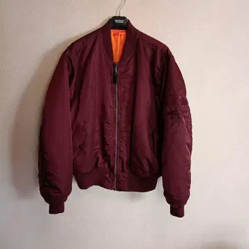 ALPHA 버건디 MA-1 플라이트 자켓