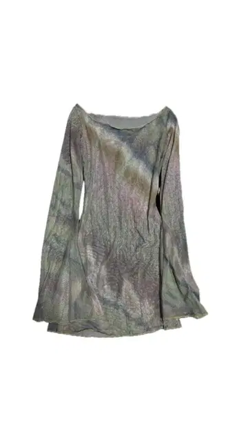 멀티 컬러 아트 롱 슬리브 상의