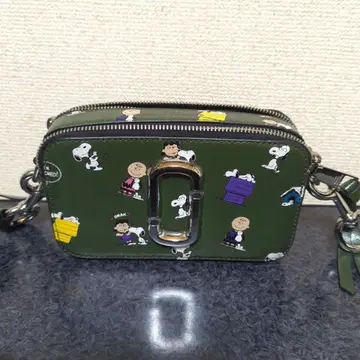 스누피 숄더백 올리브 그린