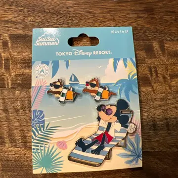 디즈니 핀 배지 미키&칩과 데일