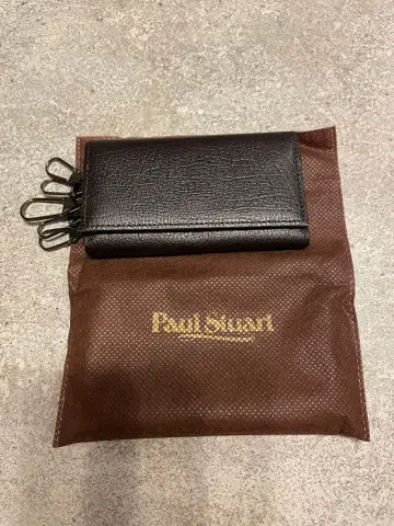 [ 미사용품 ] Paul Stuart 다크 브라운 가죽 키케이스