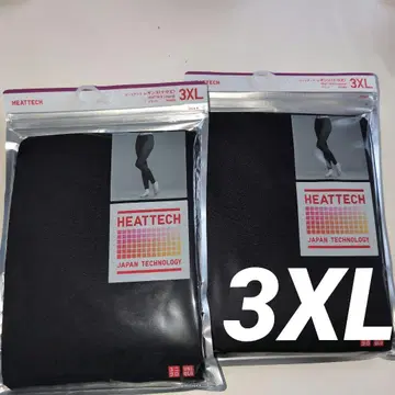 유니클로 히트텍 레깅스 10분 길이 3XL 블랙 2개