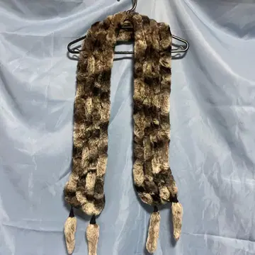 브라운 퍼 스톨 머플러