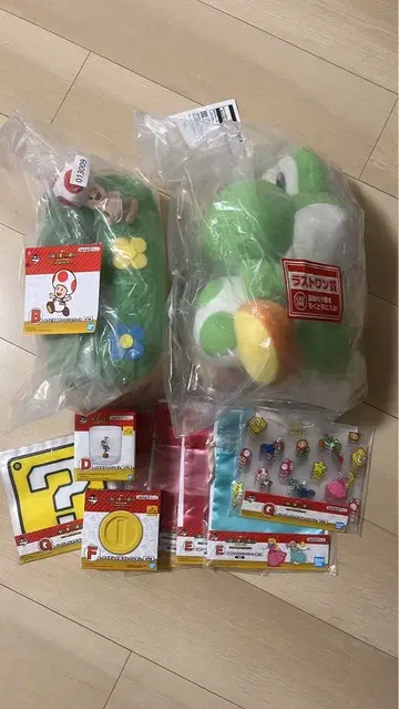 슈퍼 마리오 1번 복권 요시 라스트 원상 B상 티슈 케이스 덤 포함