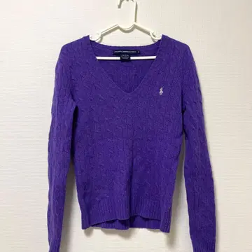 폴로 랄프 로렌 니트 보라색 퍼플 polo