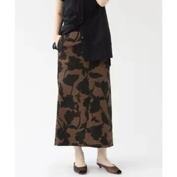 IENA 보타니컬 타이트 스커트 플라워 꽃무늬 38