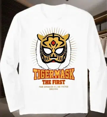 타이거 마스크 롱 슬리브 T셔츠