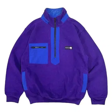 레어 90s 빈티지 플리스 하프 지퍼 퍼플 M 테크 계열