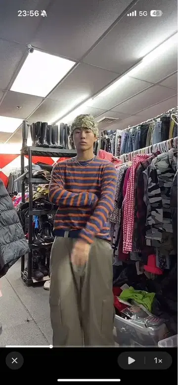 카모플라쥬 디자인 니트 모자