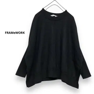 FRAMeWORK 프레임워크 판초 풀오버 니트 블랙