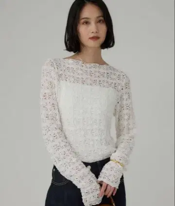 BABYLONE 스트레치 레이스 풀오버