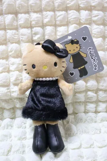 갱그로 헬로키티 롱 레그 인형 블랙 드레스 키링