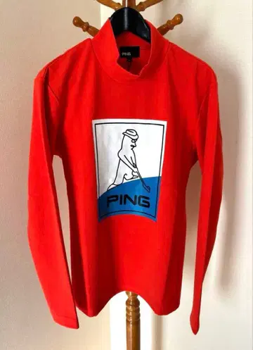 [미착용 새상품] PING 핑 골프 Mr.PING 프린트 하이넥 셔츠